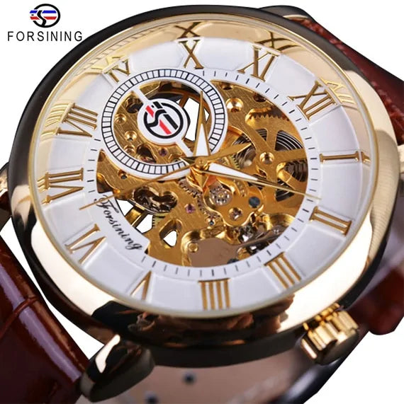 Reloj Mecánico Imperio Dorado