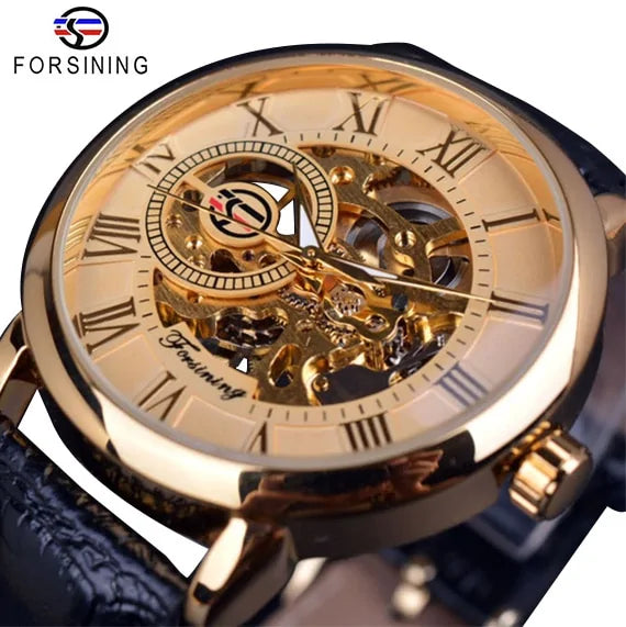 Reloj Mecánico Imperio Dorado