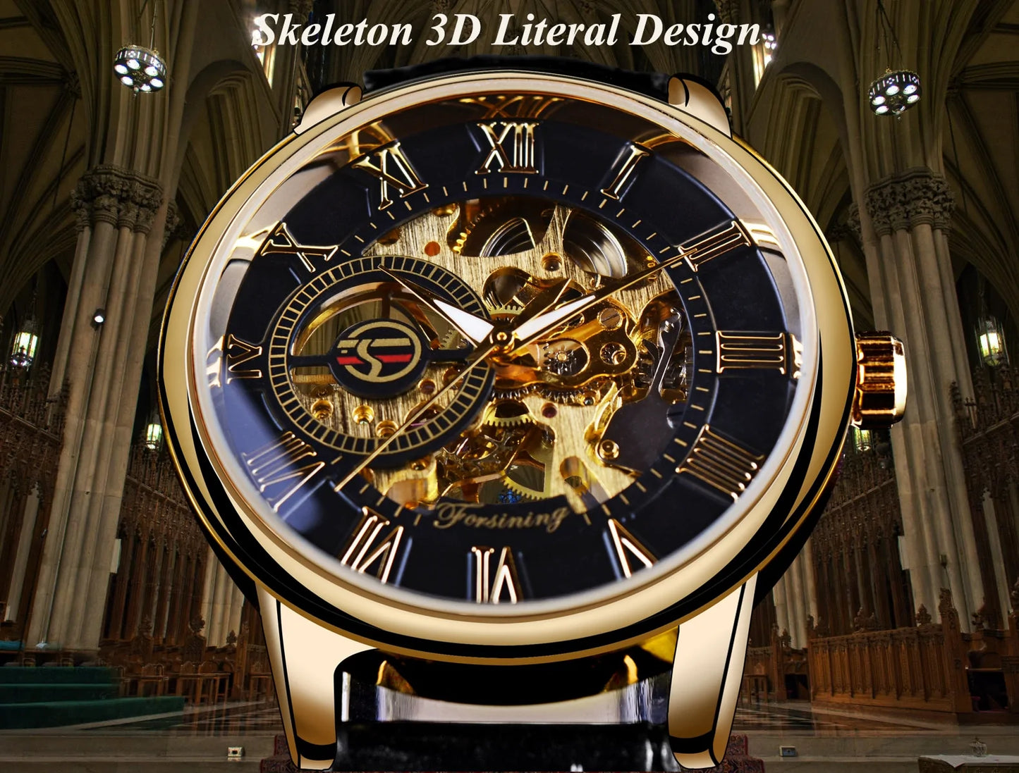 Reloj Mecánico Imperio Dorado