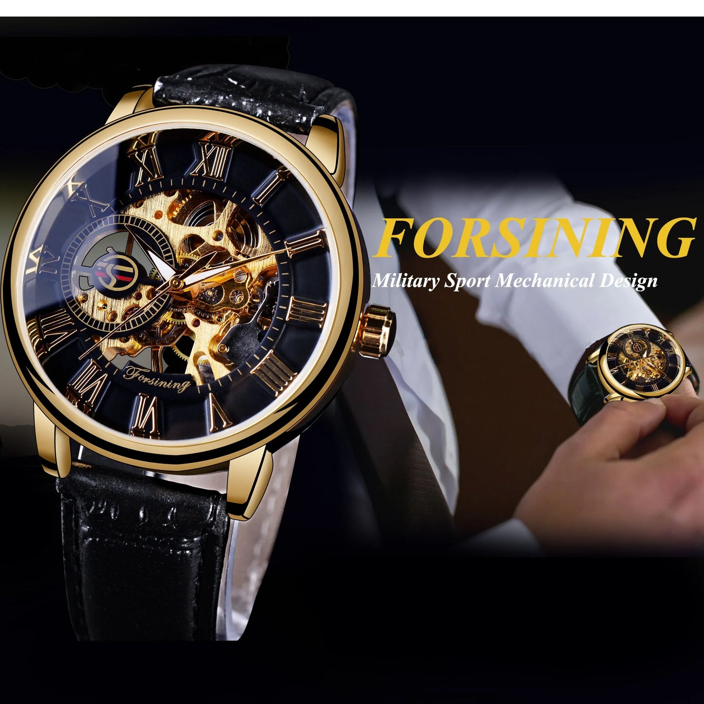 Reloj Mecánico Imperio Dorado